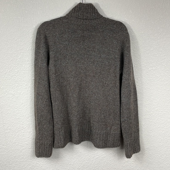 SOLD - Loro Piana Cashmere Turtleneck Sweater Marled Brown Knit Mens Sz 48 Small - Picture 3 of 13